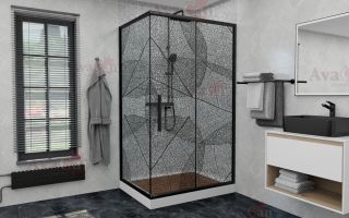 Душевой уголок AvaCan FB 160-180+ SB 90 чёрный